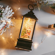 Music box automatic floating snowflake crystal ball ornament music box to send girls children and boys Christmas gifts decorations