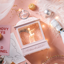 Music box automatic floating snowflake crystal ball ornaments music box girls Childrens girlfriends couple birthday gifts Tanabata