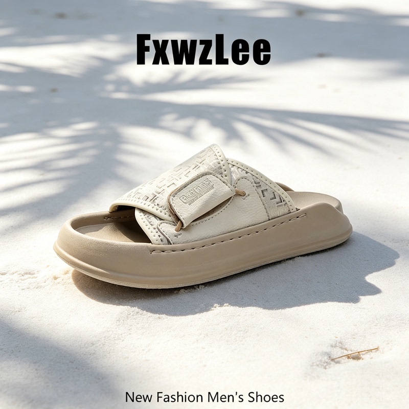 [Relaxing Daily Life] Fxwzlee2026 Summer Light Mature Style Casual Slippers Men's High-End Genuine Leather Beach Shoes