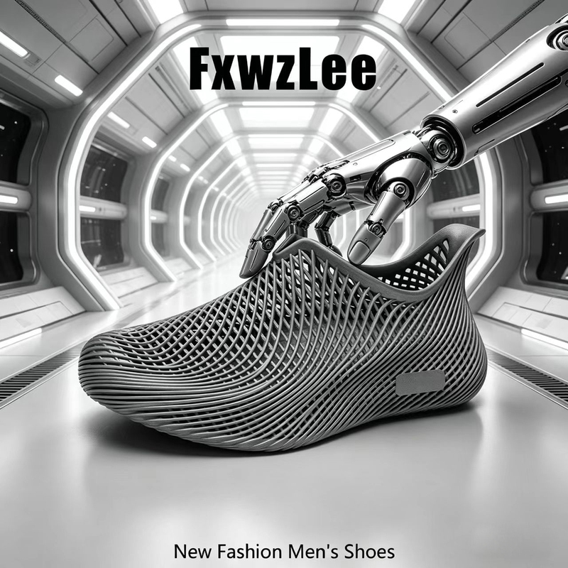 [Cyber Tech Sense] Fxwzlee2026 Summer Line 3D Printed Shoes Men's Outdoor Casual Sports Shoes