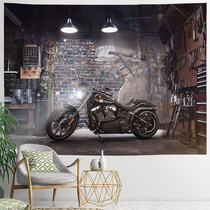 Harelocomotive Motorcycle Oversized Background Cloth Wall decoration Yamaha hanging cloth Dormitory Bed Side Tapestry Wall Canvas