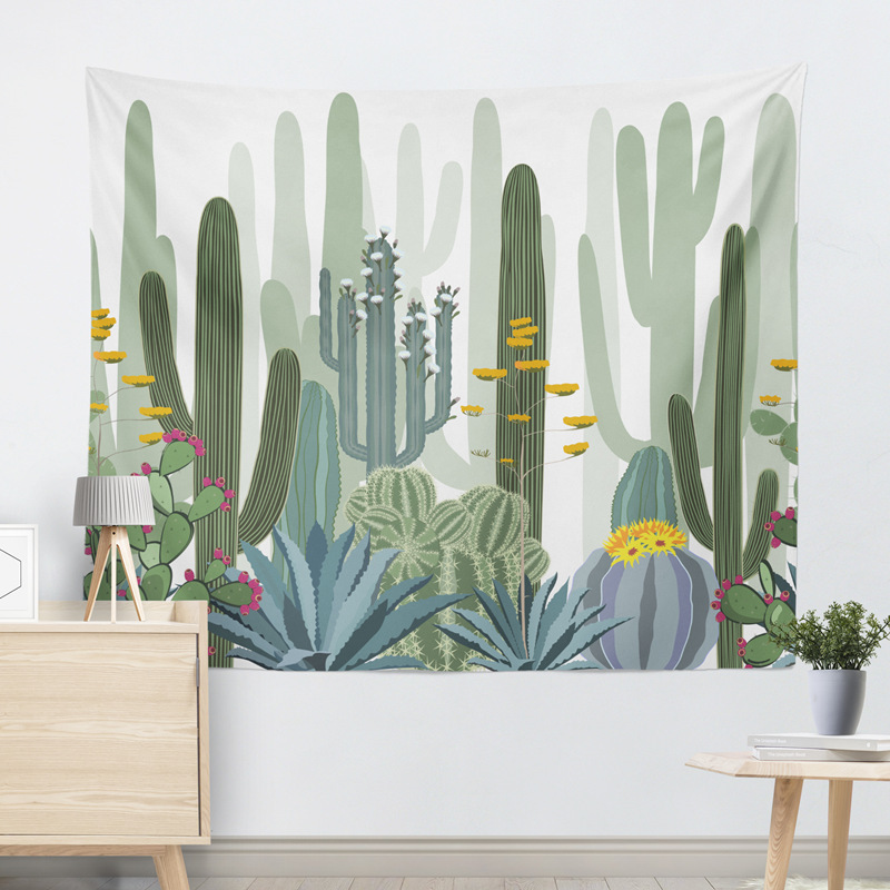 INS Nordic Cactus Tapestry Wall Decoration Hanging Cloth Bedside Bedrooms Live Background Cloth Tablecloths Beach Towels