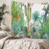 INS Bắc Âu Green Cactus Tapestry Trang trí tường Vải Đầu giường Live Nền vải Khăn trải bàn