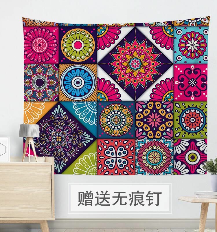 Ấn Độ phong cách bạt tấm thảm trang trí tường vải bạt nền khăn trải bàn khăn trải giường vải trang trí rèm phân vùng rèm 	thảm treo tường hình biển
