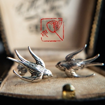 {Yanyu}Realistic style swallow earrings 925 sterling silver