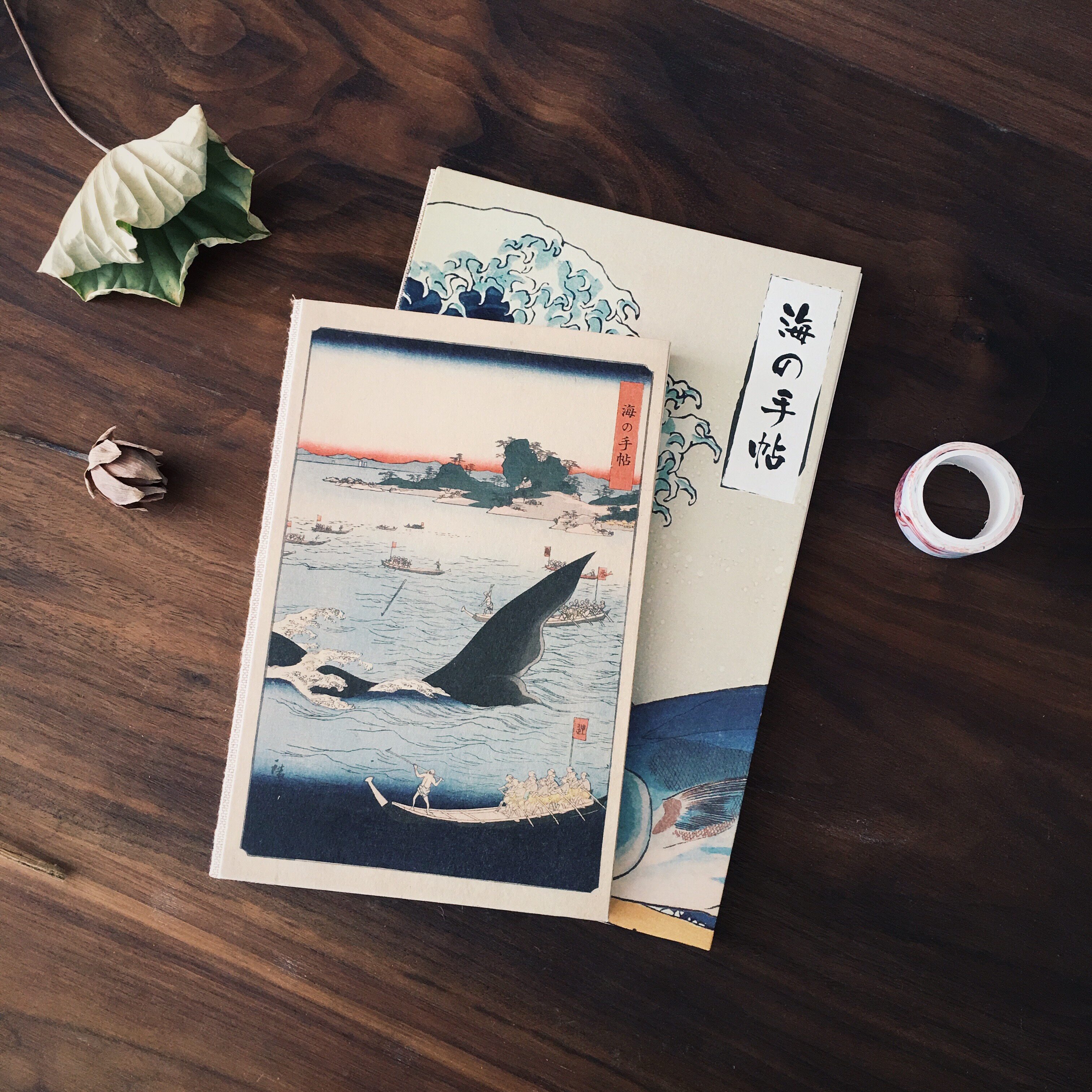 Sea hand post Ukiyo-e theme hand account notebook