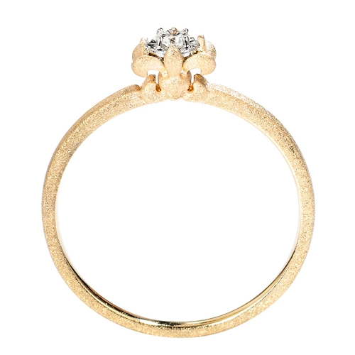 宝石矿工 18K Золотая Айрис Тоттен Тотем Алмаз Кольцо Реал Уверли Одинокое алмазное кольцо с бриллиантовым песком Процесс плевы