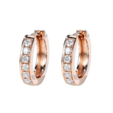 宝石矿工 Серьги, золотая инкрустация камня, золото 18 карат, розовое золото