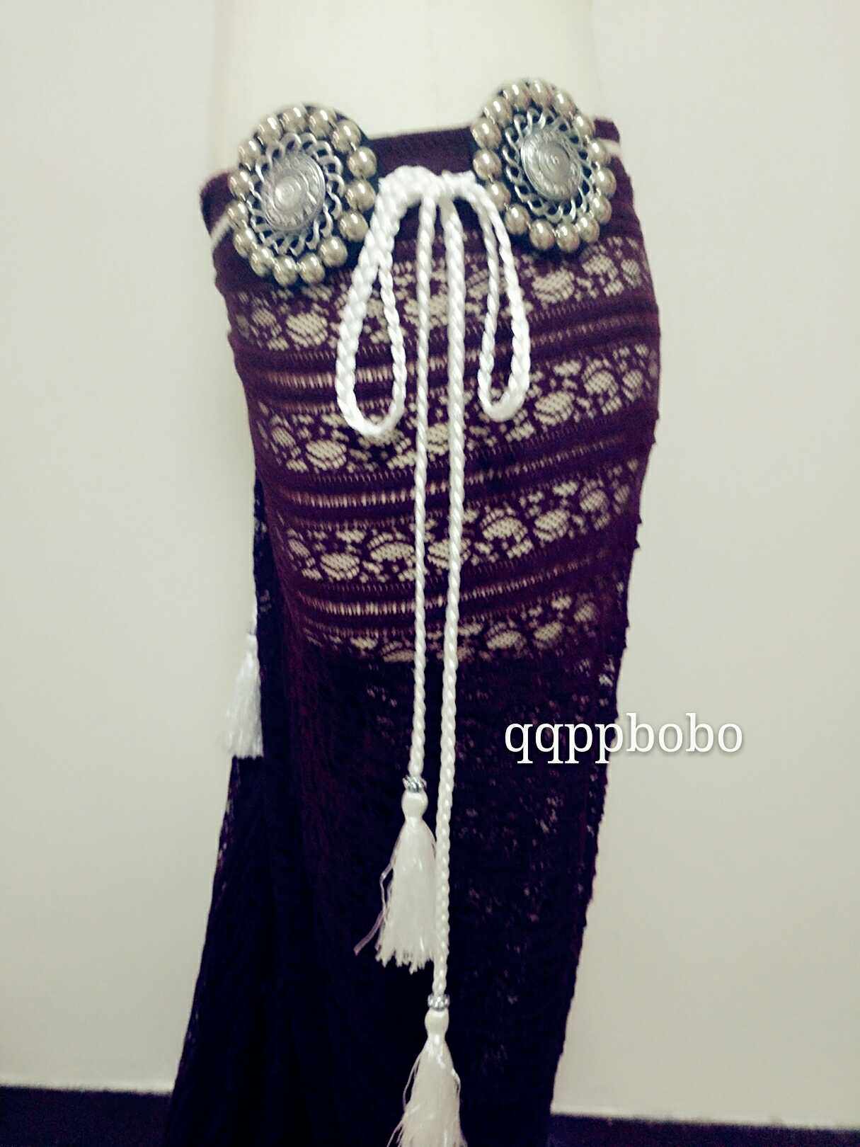 Original design of self-tuning ancient silver metal sunpan tripe belly dance with power belt waist chain