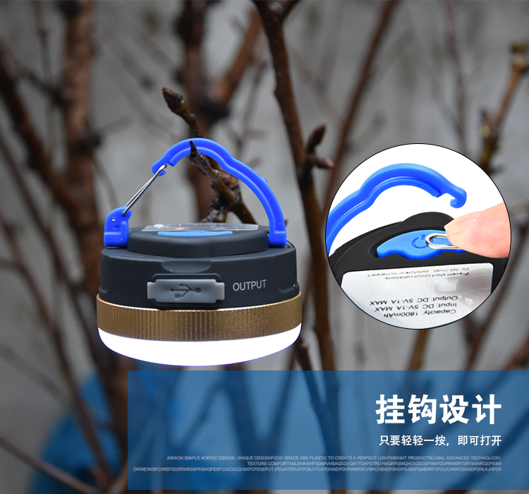 Đèn lều cắm trại ánh sáng sạc dẫn đèn treo siêu sáng ngoài trời chiếu sáng ngoài trời đèn cắm trại ánh sáng nam châm hấp phụ đèn pin siêu nhỏ