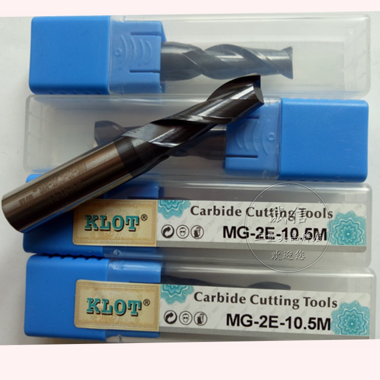 KLOT overall alloy tungsten steel coating 2 edge milling cutter 50 degrees 1 1 5 2 2 5 3 3 5 4 5 6 7 5