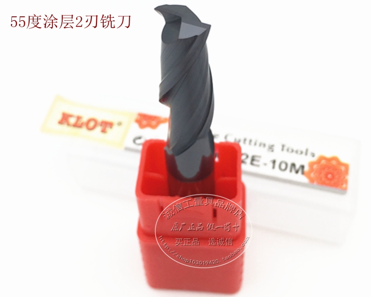 KLOT 55 degree overall alloy tungsten steel coating 2 edge milling cutter 16 28 28 22 22 25 25 5