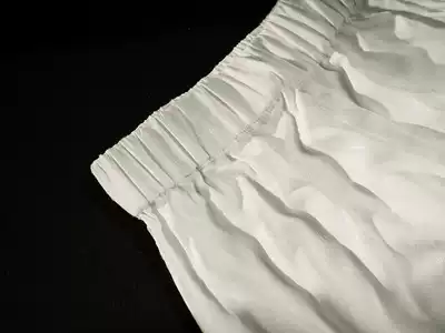 Hello Mei Li(spot) (two pieces)white twined grape poplin elastic pants