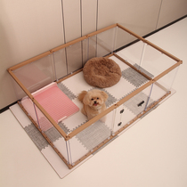 Mengbao Pet Transparent Fence Dog Cage Indoor small dog anti-jailbreak free combination balcony can piece dog nest