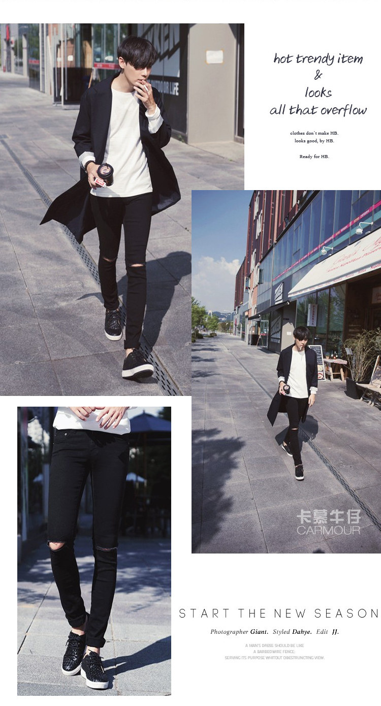 Jeans pour adolescent pieds Slim pour printemps - Ref 1470138 Image 13