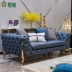 Ghế sofa da sang trọng theo phong cách Hồng Kông tân cổ điển hậu hiện đại tối giản Mỹ Bắc Âu đôi đồ nội thất phòng khách ba kéo - Ghế sô pha