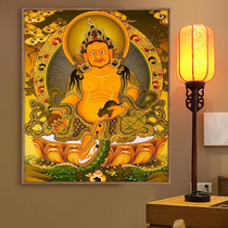 Diamond painting full drill Tibetan Buddhism Donka Yellow finance god BodhisattBodhisattBodhisattva with a brick and diamond cross embroidered 2020 new