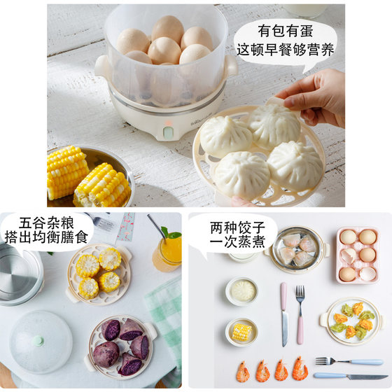 Bear egg steamer automatic power off household small mini egg boiler steamed egg custard multifunctional egg boiler artifact