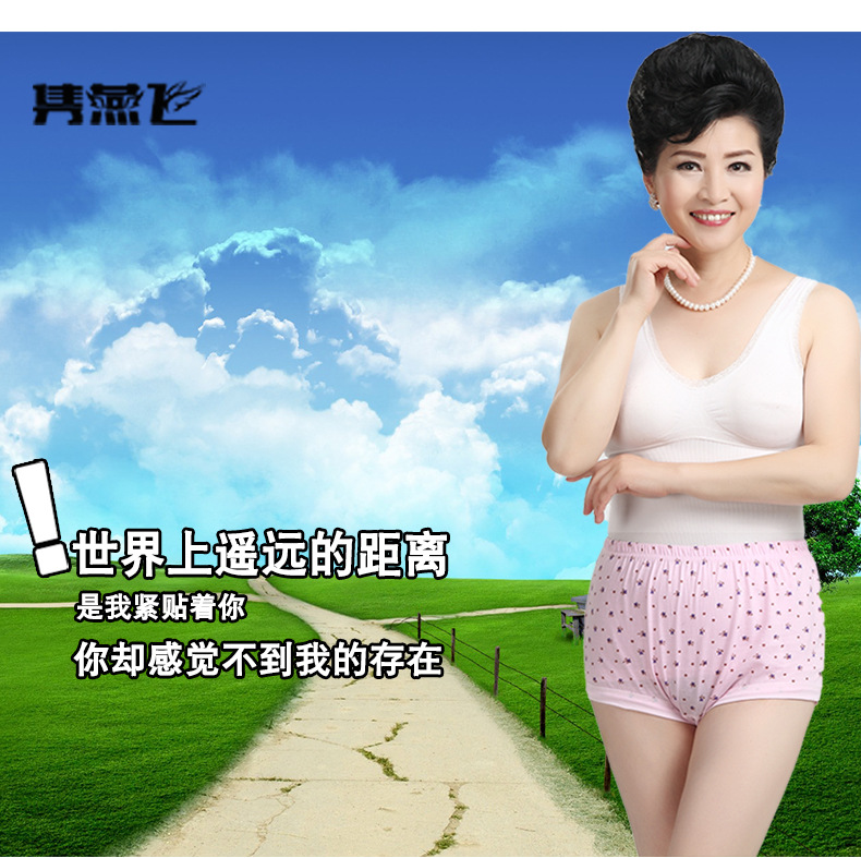 Đồ lót 4 tuổi và trung niên 100% cotton nữ cotton cũ cộng với phân bón tăng tam giác đồ lót quần short eo cao set quần lót nam đẹp