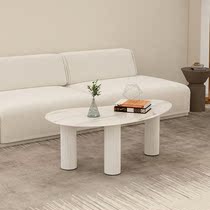 Tea table living room simple ins Wind Net red marble rock board coffee table Nordic small apartment coffee table home light luxury