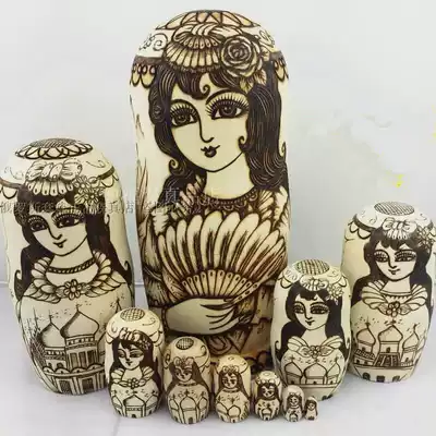 Russian doll 10-layer pure hand-carved Castle ten-layer girl creative birthday gift tourist souvenir