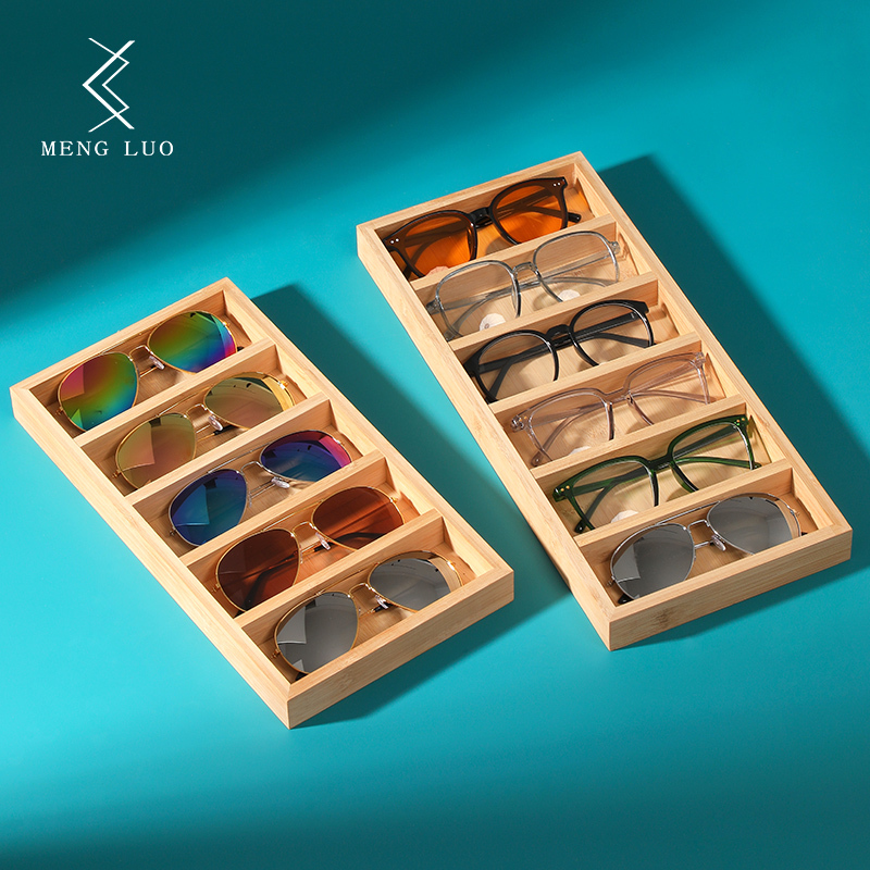 Bamboo Glasses Storage Tray Jewelry Tray Sunglasses Tray Myopia Glasses Tray Jewelry Display Stand
