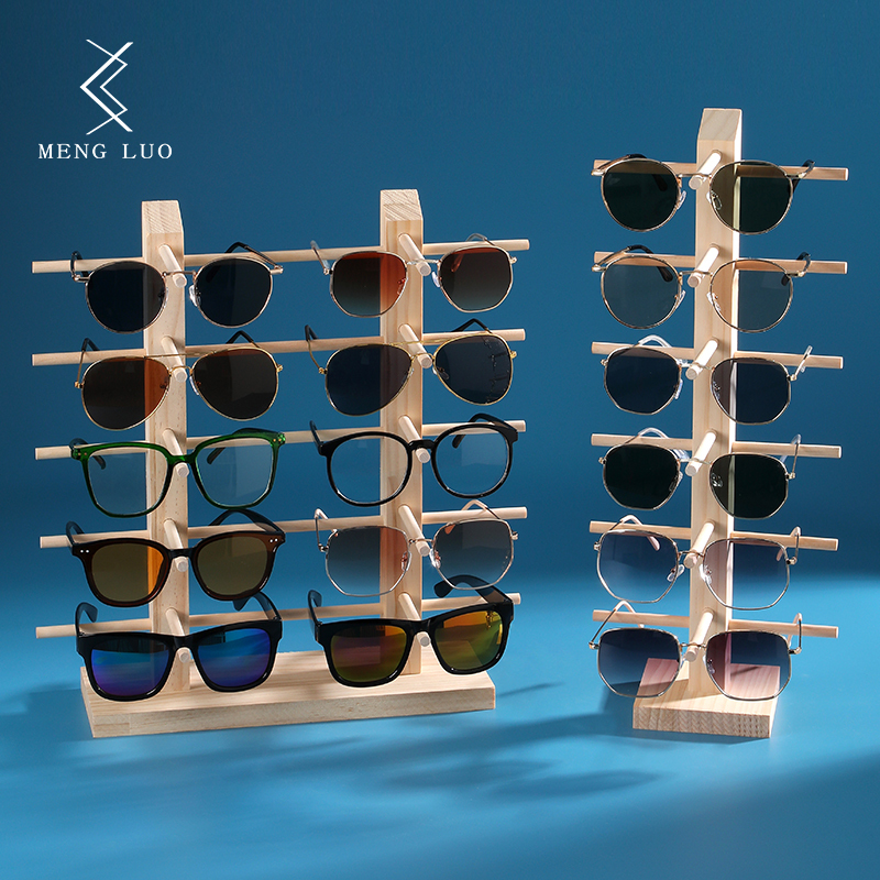 Solid Wood Glasses Display Stand Jewelry Rack Sunglasses Storage Rack Myopia Glasses Display Rack Stall Rack