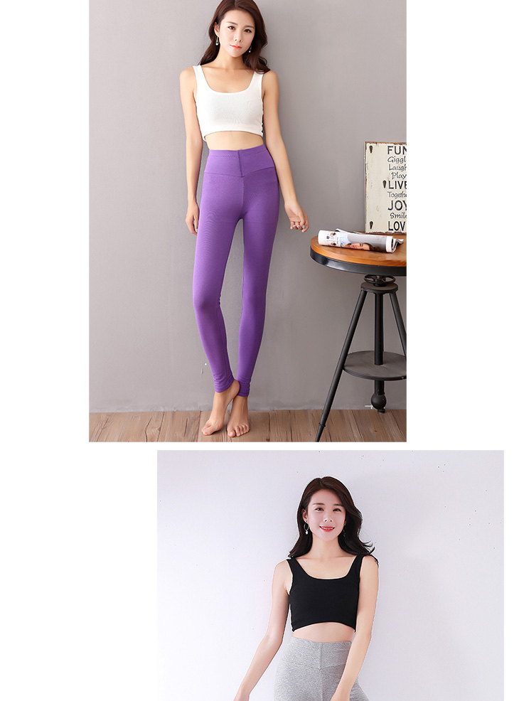Quần mùa thu nữ chất liệu cotton đơn thân áo body body ấm quần dày quần đường kẻ quần mỏng phần cotton mặc eo cao quân dài nam