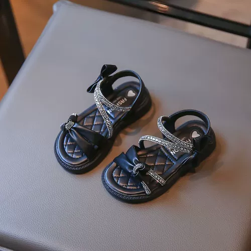 Детские сандалии, летняя модная обувь для принцессы, в корейском стиле, мягкая подошва