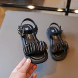 Детские сандалии, летняя модная обувь для принцессы, в корейском стиле, мягкая подошва