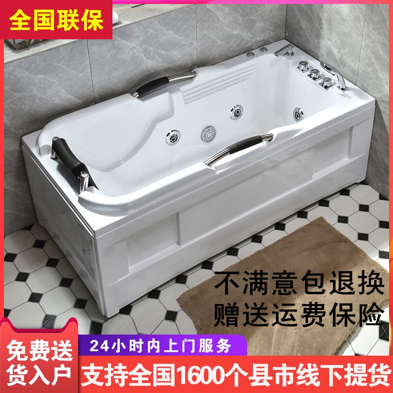Acrylic Surf Massage Thermostatic Bathtub Freestanding Adult Home Couples Small Unit Heated Bath Pool
