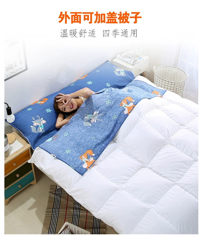 Du lịch bẩn túi ngủ dành cho người lớn tấm xách tay khách sạn trong nhà bẩn quilt cover cotton du lịch ngoài trời duy nhất đôi túi ngủ