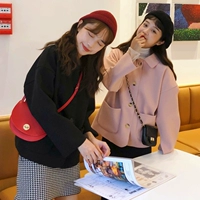 Mùa thu và mùa đông Phụ nữ Hàn Quốc giảm độ tuổi áo len dài áo len lỏng lẻo retro áo len đơn áo bomber nữ