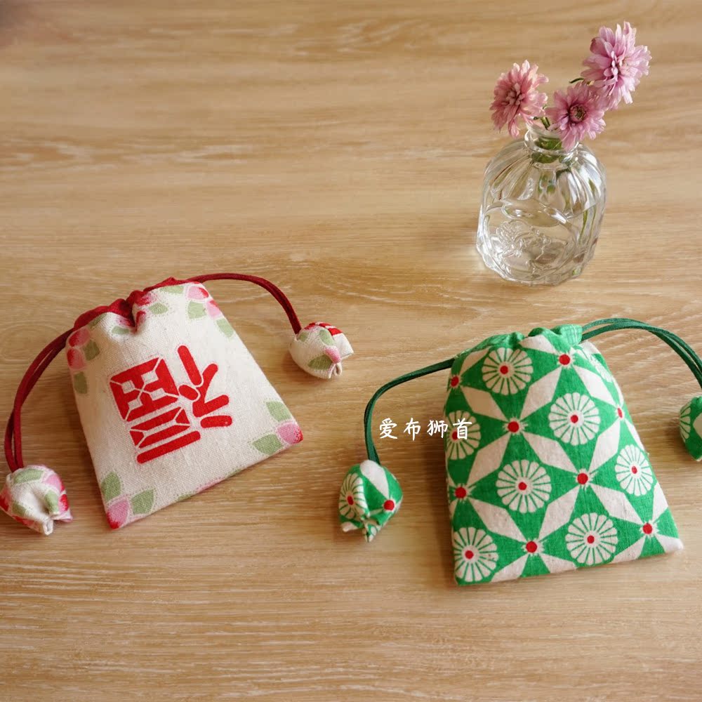 Drawstring mouth handmade fabric AirPods1 2nd generation pro wireless bluetooth headset protective sleeve storage bag