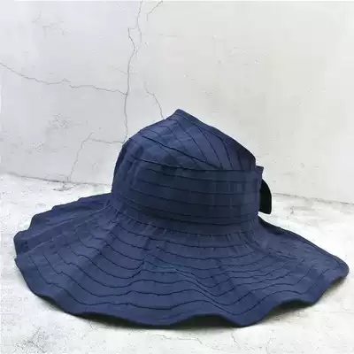 Folding sun visor summer female sunscreen big brim hat Empty top hat Sunscreen sun visor Beach hat Travel parent-child