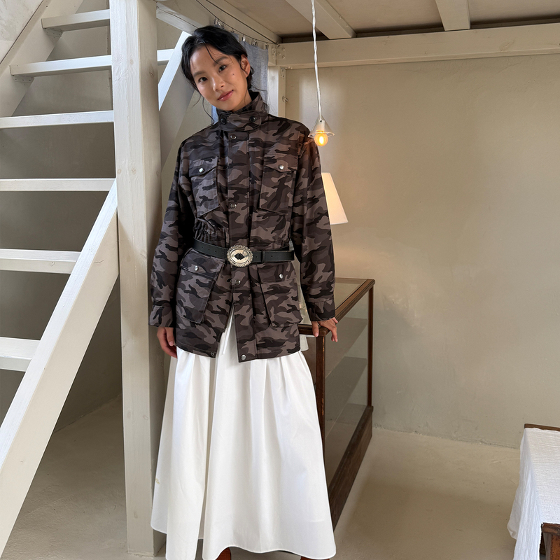 Seersucker [Map Crease] Camouflage Workwear Jacket Women's Workwear