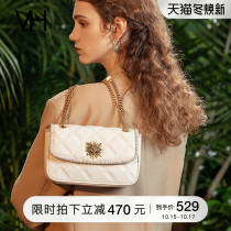 VH womens bag 2021 new fashion underarm shoulder bag niche fabric cowhide soft bag Diamond retro shoulder bag