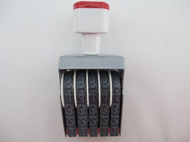 Play price number Inprint 5 digits adjustable runner printed word height 12MM Large number pure digital belt Date Chapter