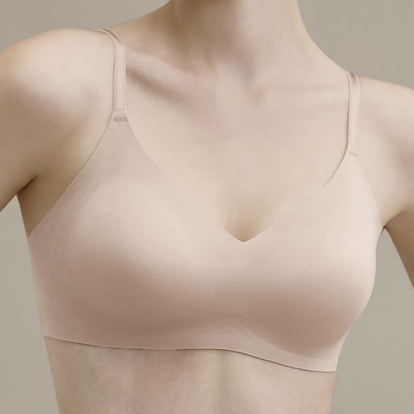 Sam Purchased mm Soft Support Bra with Swan Wing Cup, One-Piece Bra 2-Piece Set, Seamless, Breathable, Skin-Friendly, Multi-Color