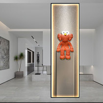 Art glass modern minimalist partition screen living room light-transmitting frosted entrance entrance washbasin tempered customization