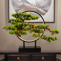 Simulation of welcome pine lamp ring ornaments green bonsai new Chinese Zen living room entrance hotel home soft decorations