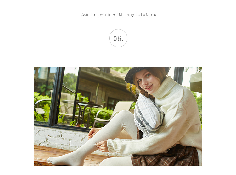 300D mùa thu và mùa đông của vớ cotton chải kỹ dày quần lót nữ mùa xuân và mùa thu dày bụng cao là vớ mỏng - Vớ quần tất 3d