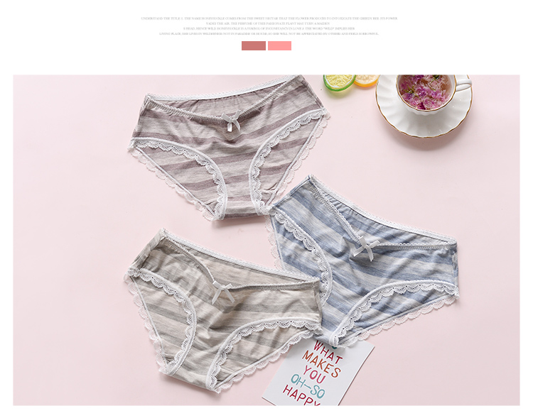 Sọc đồ lót sexy nữ phương thức thấp eo tóm tắt vài đồ lót nam boxer tóm tắt quần cotton