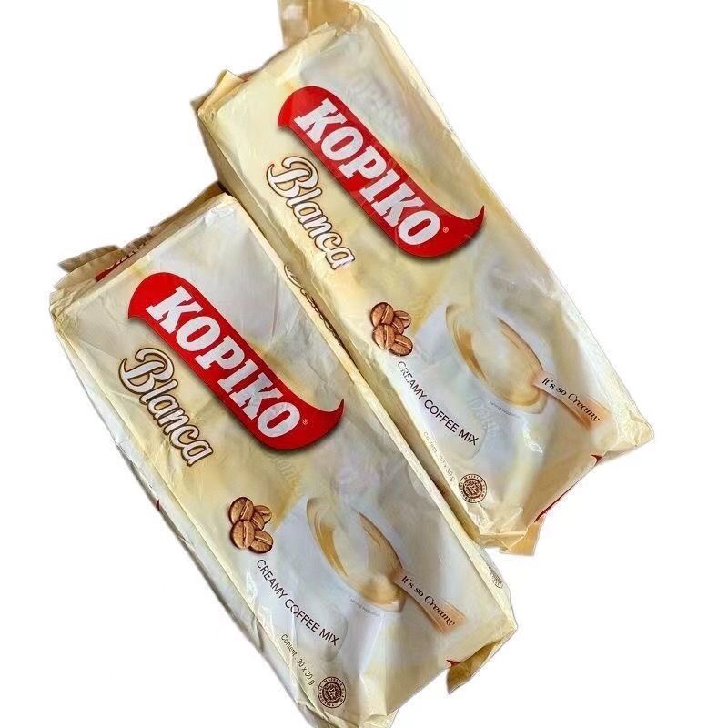 Philippines Imported Kopiko Blanca Instant Coffee with Creamy White Flavor, Fragrant and Delicious, 30g