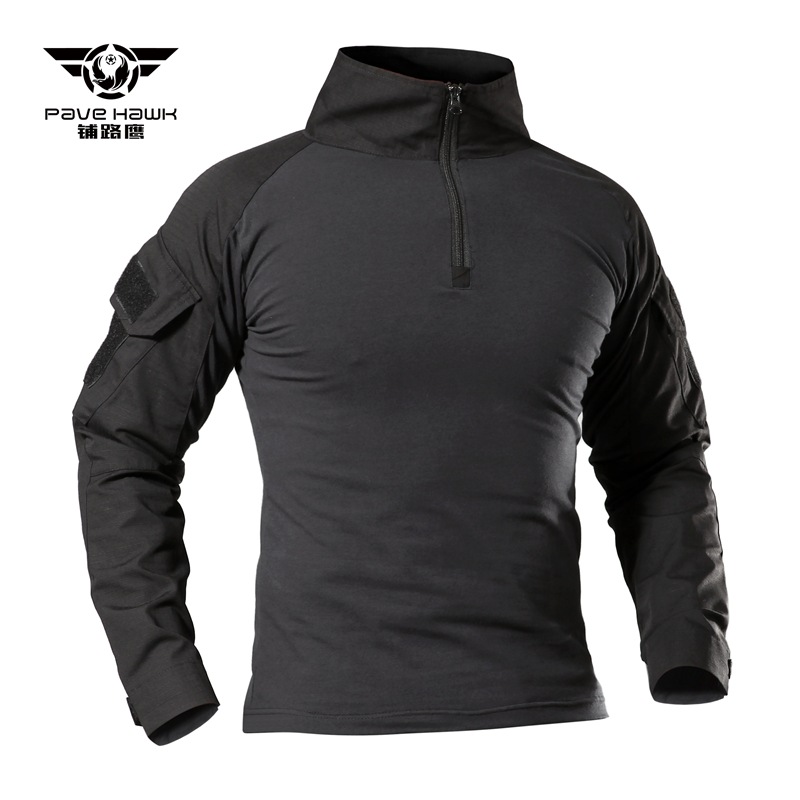 Paving Eagle Frog with long sleeves T-shirt jacket jacket Camouflak Long Sleeve Military Training Long Sleeve T-shirt Training Black Blouse
