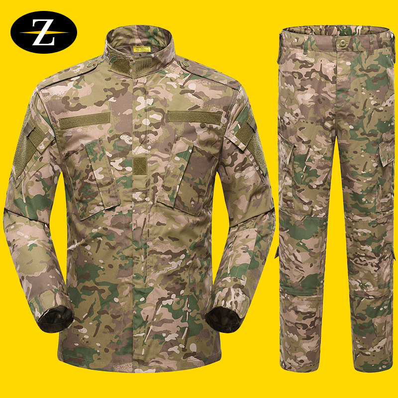 Outdoor Camouflan Suit Men's Special Soldiers Field CS Suit MC Foreign Military Camouflak Suit Spring Autumn Long Sleeve Combat Training Clothing