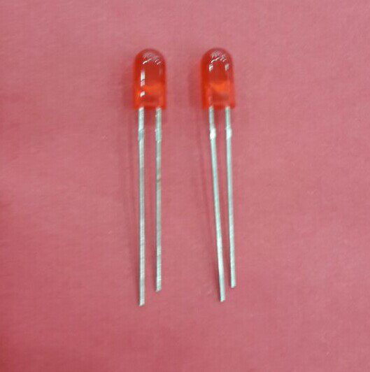 Super bright astigmatism LED LED light F5 borderless red hair red LED lamp beads 5MM round head borderless red light