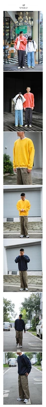 Áo len oversize sữa crewneck 4 màu thêu sữa đặc cho nam và nữ retro lỏng lẻo