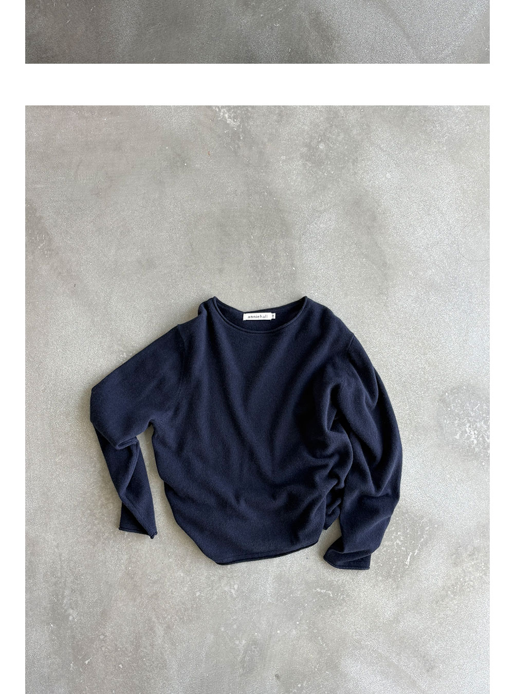 Anniehall 100% Wool Rolled-Edge Sweater