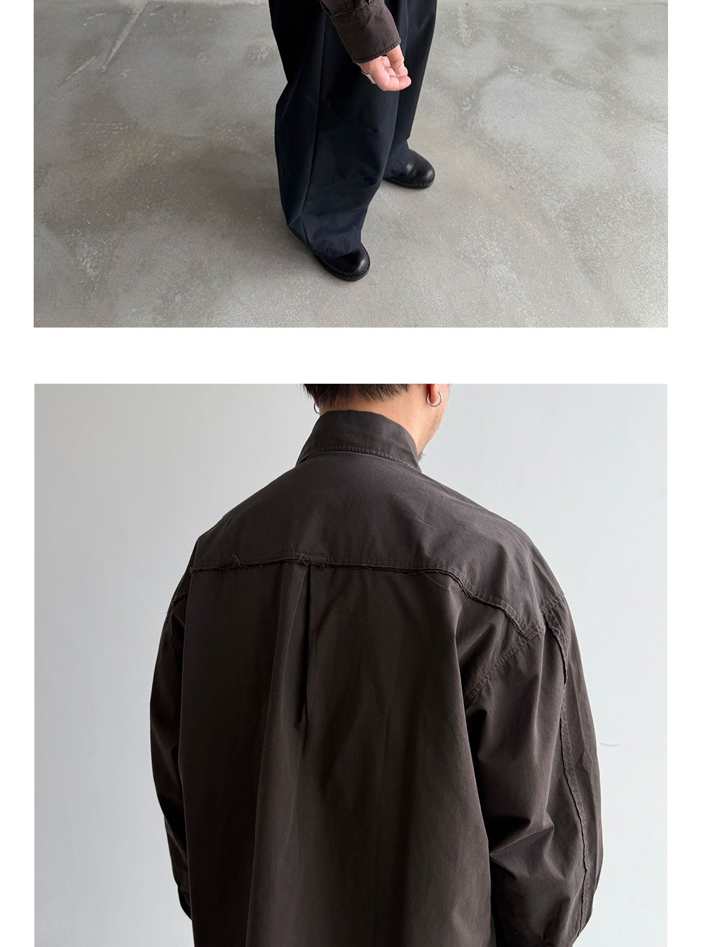 Anniehall Frayed-Edge Oversized Shirt